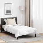 vidaXL Πάπλωμα με μαξιλάρι 2 pcs Λευκό 140 x 220 cm Μικροΐνες
