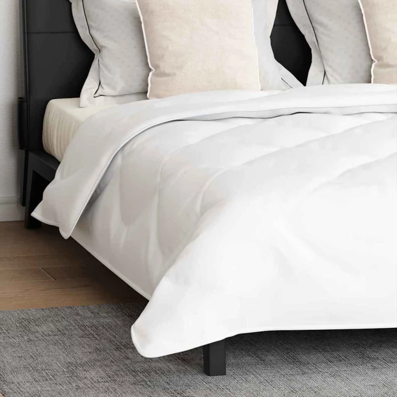 vidaXL Πάπλωμα με μαξιλάρι 3 pcs Λευκό 240 x 200 cm Μικροΐνες