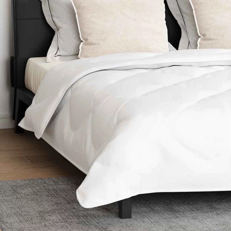 vidaXL Πάπλωμα με μαξιλάρι 3 pcs Λευκό 200 x 220 cm Μικροΐνες