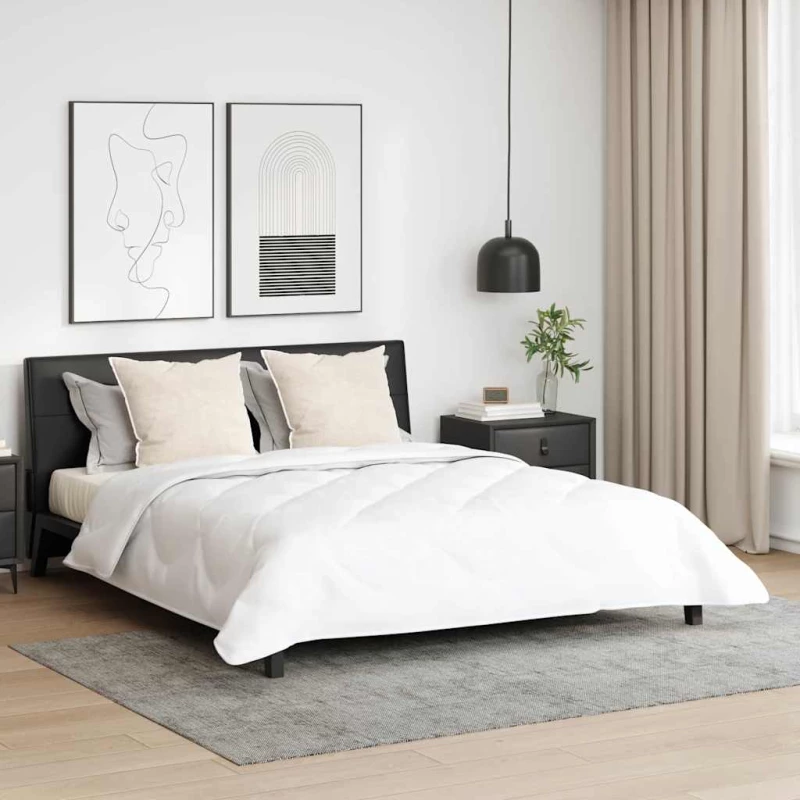 vidaXL Πάπλωμα με μαξιλάρι 3 pcs Λευκό 240 x 260 εκ. Μικροΐνες