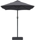 vidaXL Ομπρέλα Κήπου Ανθρακί 385 x 209 x 244 εκατοστά ύφασμα