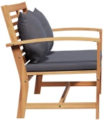 vidaXL Σετ Καναπέ Κήπου 2 pcs Φυσικό Μασίφ ξύλο teak