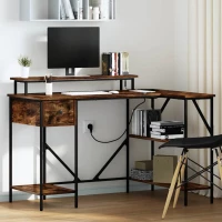 vidaXL Γραφείο Καπνιστή δρυς 120 x 79 x 86.5 εκ. Επεξεργασμένο ξύλο