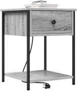 vidaXL Κομοδίνο 2 pcs Γκρι sonoma 42 x 41 x 56 εκ. Επεξεργασμένο ξύλο