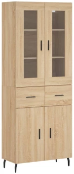 vidaXL Ντουλάπι Sonoma δρυς 69,5 x 34 x 180 εκ. από Επεξεργασμένο Ξύλο