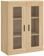 vidaXL Ντουλάπι Sonoma δρυς 69,5 x 34 x 180 εκ. από Επεξεργασμένο Ξύλο