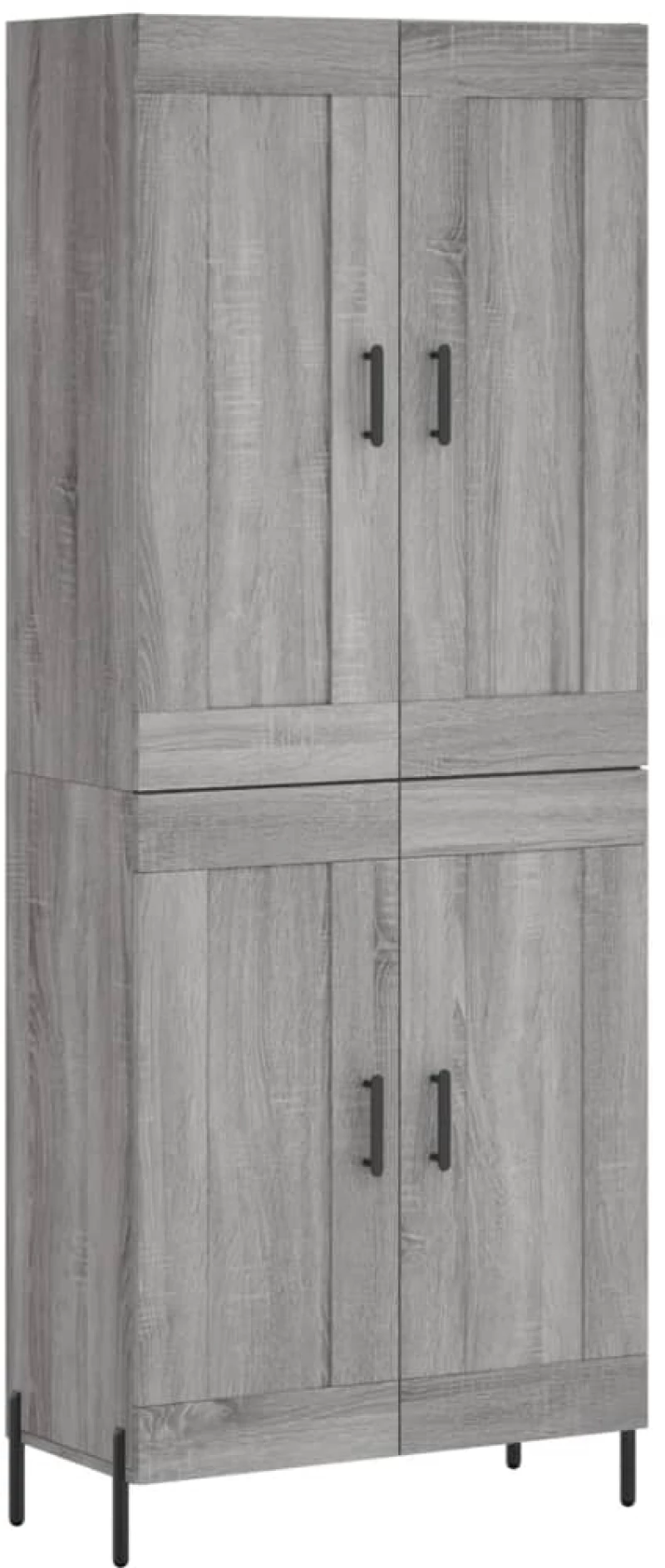 vidaXL Ντουλάπι Γκρι Sonoma 69,5 x 34 x 180 εκ. Επεξεργασμένο Ξύλο