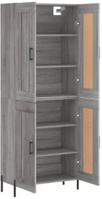 vidaXL Ντουλάπι Γκρι Sonoma 69,5 x 34 x 180 εκ. Επεξεργασμένο Ξύλο