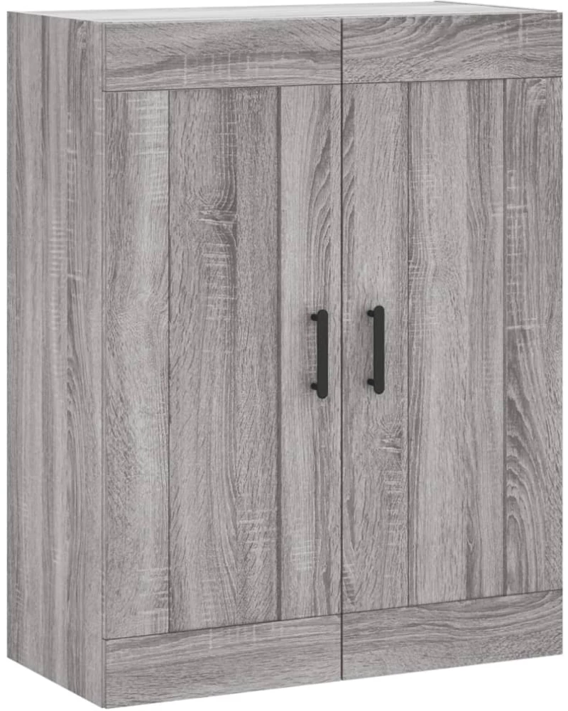 vidaXL Ντουλάπι Γκρι Sonoma 69,5 x 34 x 180 εκ. Επεξεργασμένο Ξύλο