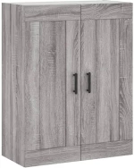 vidaXL Ντουλάπι Γκρι Sonoma 69,5 x 34 x 180 εκ. Επεξεργασμένο Ξύλο