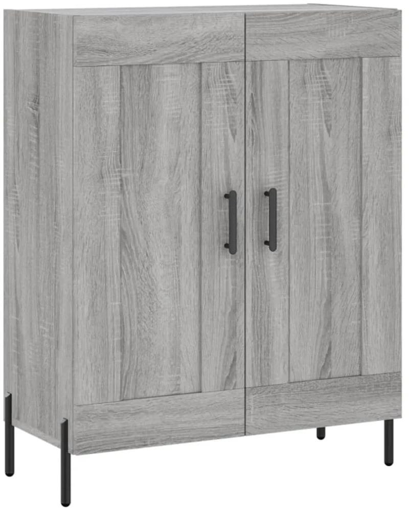 vidaXL Ντουλάπι Γκρι Sonoma 69,5 x 34 x 180 εκ. Επεξεργασμένο Ξύλο