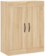 vidaXL Ντουλάπι Sonoma δρυς 69,5 x 34 x 180 εκ. από Επεξεργασμένο Ξύλο