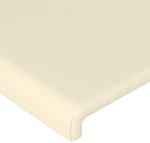 vidaXL Κεφαλάρι Κρεβατιού LED Κρεμ 90x5x118/128 εκ