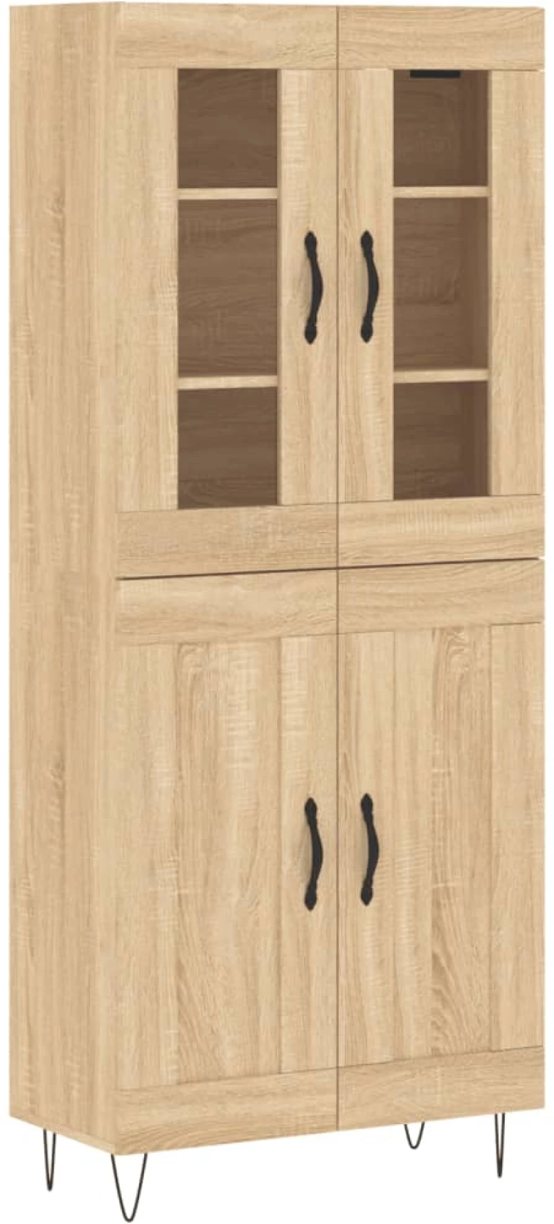 vidaXL Ντουλάπι Sonoma δρυς 69,5 x 34 x 180 εκ. από Επεξεργασμένο Ξύλο