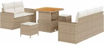 vidaXL Σετ Καναπέ Κήπου 8 pcs μπεζ και κρεμ 80 x 80 x 71 cm