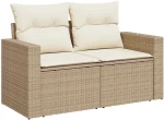 vidaXL Σετ Καναπέ Κήπου 8 pcs μπεζ και κρεμ 80 x 80 x 71 cm
