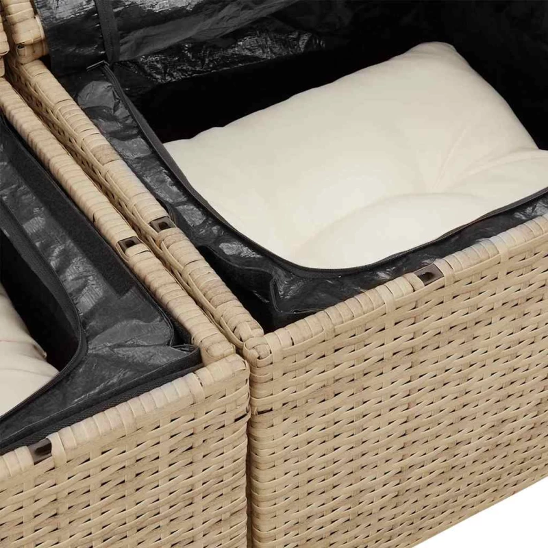 vidaXL Σετ Καναπέ Κήπου 8 pcs μπεζ και κρεμ 80 x 80 x 71 cm