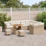 vidaXL Σετ Καναπέ Κήπου 12 pcs μπεζ και κρεμ 80 x 80 x 71 cm