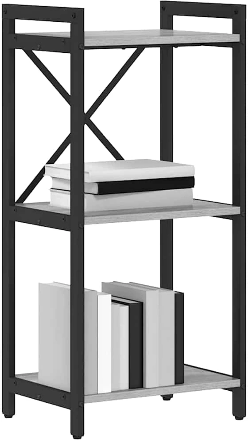 vidaXL Βιβλιοθήκη Γκρι sonoma 40 x 30 x 83 εκ Επεξεργασμένο ξύλο