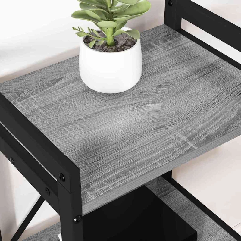 vidaXL Βιβλιοθήκη Γκρι sonoma 40 x 30 x 83 εκ Επεξεργασμένο ξύλο