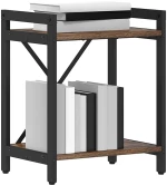 vidaXL Βιβλιοθήκη Καπνιστή δρυς 40 x 30 x 48.5 εκ Επεξεργασμένο ξύλο
