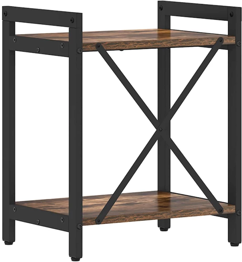 vidaXL Βιβλιοθήκη Καπνιστή δρυς 40 x 30 x 48.5 εκ Επεξεργασμένο ξύλο