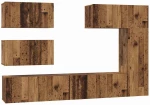 vidaXL Σετ επίπλου τηλεόρασης 6 pcs Παλαιό ξύλο 30.5 x 30 x 90 cm