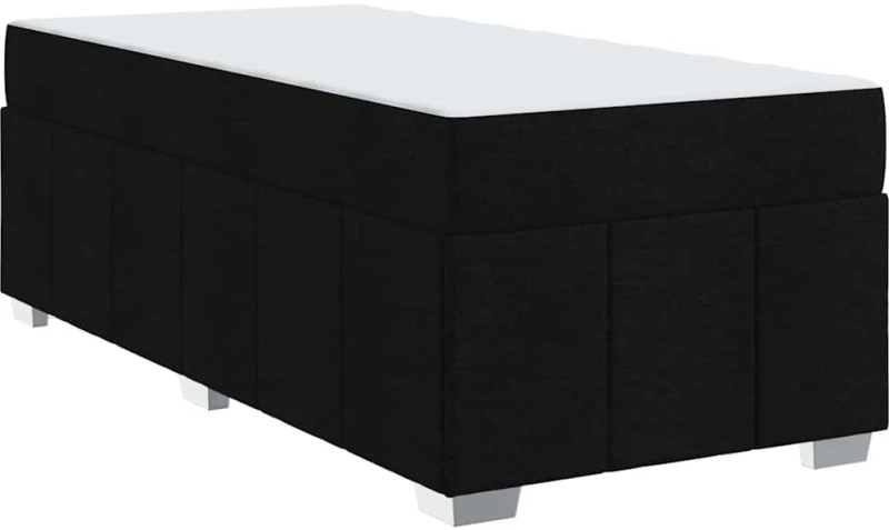 vidaXL Σκελετός Κρεβατιού με στρώμα Μαύρο 80 x 200 cm ύφασμα