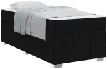 vidaXL Σκελετός Κρεβατιού με στρώμα Μαύρο 80 x 200 cm ύφασμα