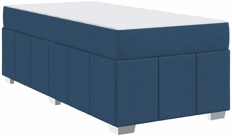 vidaXL Σκελετός Κρεβατιού με στρώμα Μπλε 100 x 200 cm ύφασμα