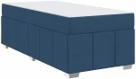 vidaXL Σκελετός Κρεβατιού με στρώμα Μπλε 100 x 200 cm ύφασμα