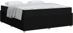 vidaXL Σκελετός κρεβατιού με στρώμα Μαύρο 180 x 200 cm ύφασμα