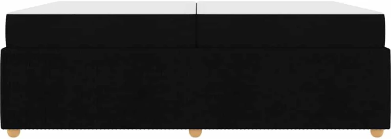vidaXL Σκελετός κρεβατιού με στρώμα Μαύρο 200 x 200 cm ύφασμα