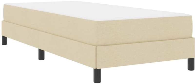 vidaXL Κρεβάτι με ελατήρια με στρώμα Κρεμ 90 x 190 cm ύφασμα