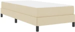 vidaXL Κρεβάτι με ελατήρια με στρώμα Κρεμ 90 x 190 cm ύφασμα
