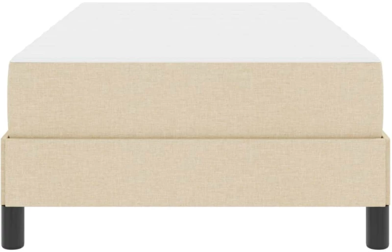 vidaXL Κρεβάτι με ελατήρια με στρώμα Κρεμ 90 x 190 cm ύφασμα