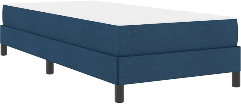 vidaXL Κρεβάτι με ελατήρια με στρώμα Μπλε 100 x 200 cm ύφασμα
