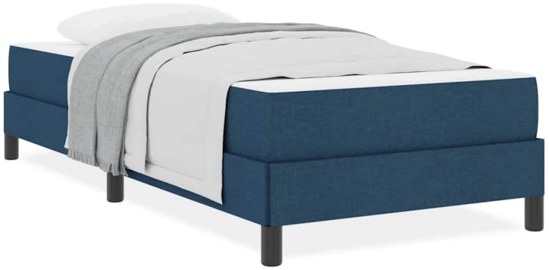 vidaXL Κρεβάτι με ελατήρια με στρώμα Μπλε 100 x 200 cm ύφασμα