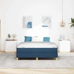 vidaXL Κρεβάτι με ελατήρια Μπλε και Καφέ 160 x 200 cm
