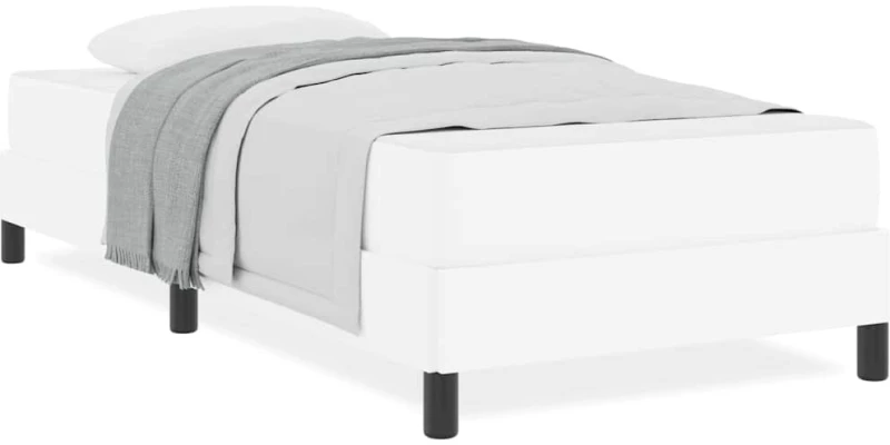 vidaXL Κρεβάτι Καθαρό Λευκό 80 x 200 cm Τεχνητό δέρμα