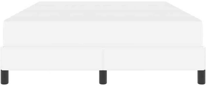 vidaXL Κρεβάτι με στρώμα Καθαρό Λευκό 160 x 200 cm Τεχνητό δέρμα