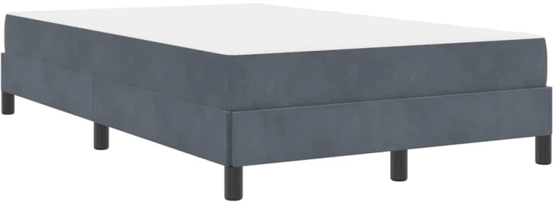vidaXL Κρεβάτι box spring με στρώμα Σκούρο Γκρι 120 x 190 cm Βελούδο