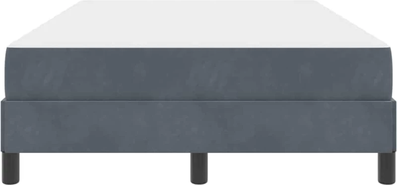 vidaXL Κρεβάτι box spring με στρώμα Σκούρο Γκρι 120 x 190 cm Βελούδο