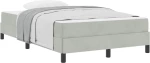 vidaXL Κρεβάτι box spring με στρώμα Ανοιχτό γκρι 120 x 200 cm Βελούδο