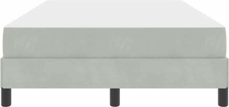 vidaXL Κρεβάτι box spring με στρώμα Ανοιχτό γκρι 120 x 200 cm Βελούδο