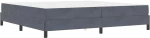 vidaXL Κρεβάτι box spring με στρώμα Σκούρο Γκρι 200 x 200 cm Βελούδο