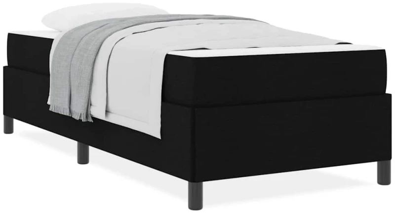 vidaXL Κρεβάτι με ελατήρια Μαύρο και Μαύρο 80 x 200 cm