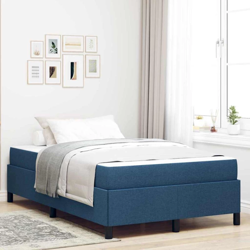 vidaXL Κρεβάτι με ελατήρια Μπλε και Μαύρο 120 x 200 cm