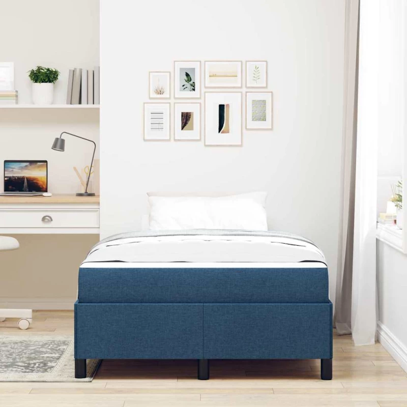 vidaXL Κρεβάτι με ελατήρια Μπλε και Μαύρο 120 x 200 cm