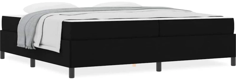 vidaXL Κρεβάτι με ελατήρια Μαύρο και Μαύρο 200 x 200 cm
